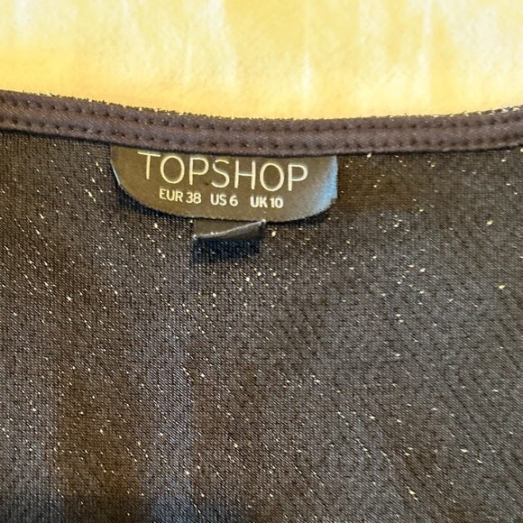 Topshop Metallic Plunge Bodysuit - Picture 3 of 4